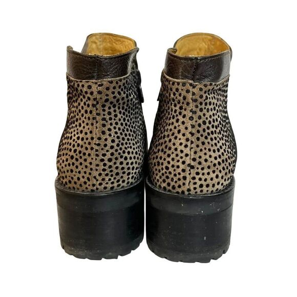 Brako Brown Leather Chunky Heel Ankle Boots - Picture 4 of 7